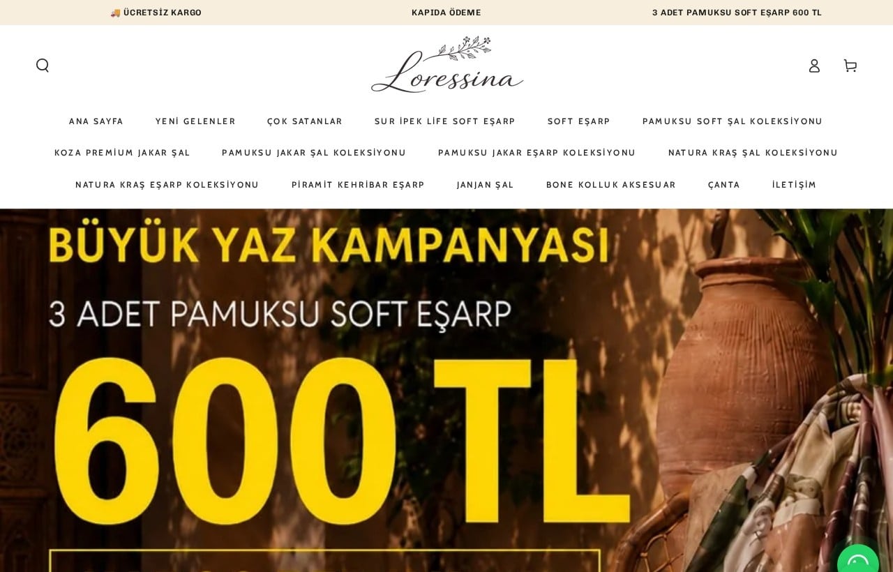 Loressina – Markaf5 e-ticaret projesi